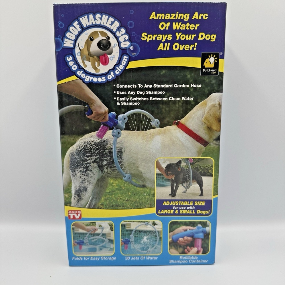 Woof Washer 360 Adjustable Dog Washing Hose Sprayer Open Box Bulbhead
